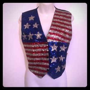 COPY - Stars and stripes sequin vest